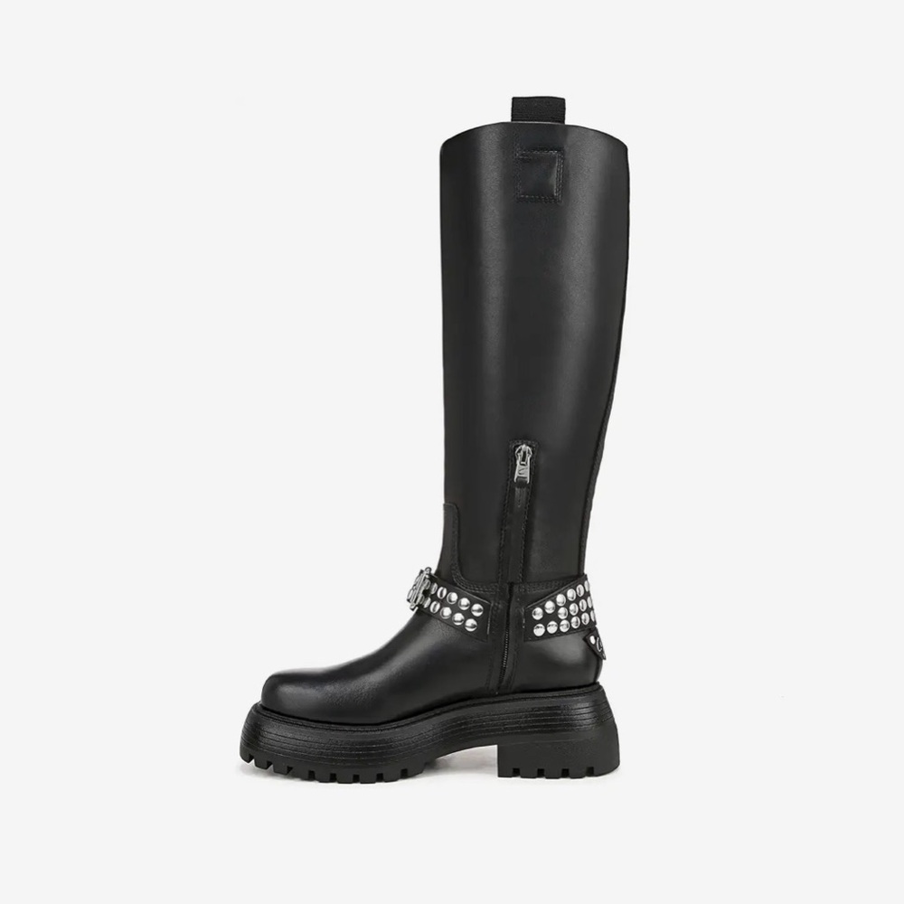 New no Box Circus NY by Sam Edelman Hayes Woman’s Motorcycle Knee High Boots
